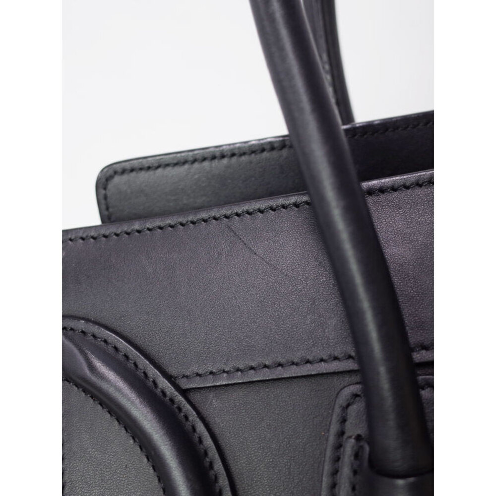 Celine Shopper Tote Shoulder Leather Calfskin Handbag - Picture 7 of 9